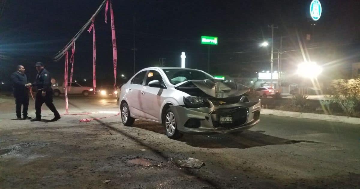 Se queda dormido al volante e impacta contra poste