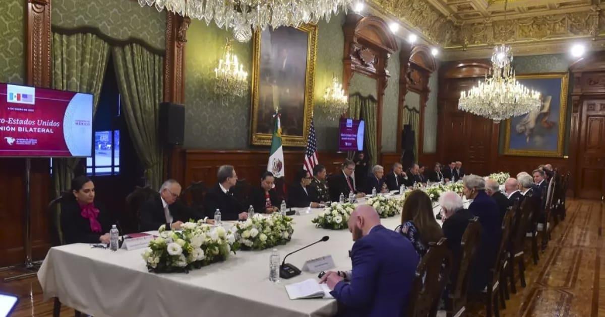 Sostienen México y EU reunión bilateral desde el Palacio Nacional