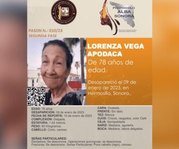 Protocolo Alba: buscan a Lorenza Vega Apodaca