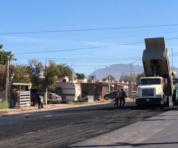Rehabilitan calle Cuauhtémoc con programa de pavimentación en Cajeme