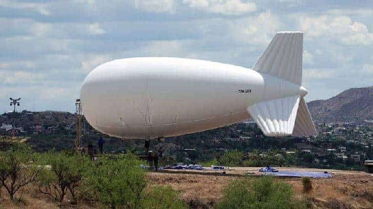 Patrulla Fronteriza retira dirigible en Nogales