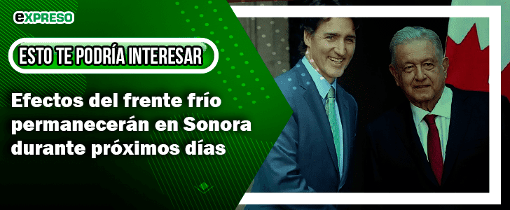 Efectos del frente frío permanecerán en Sonora durante próximos días