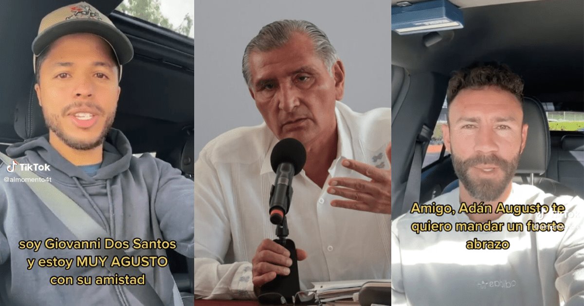 Futbolistas apoyan en videos a Adán Augusto; Gio dos Santos se deslinda