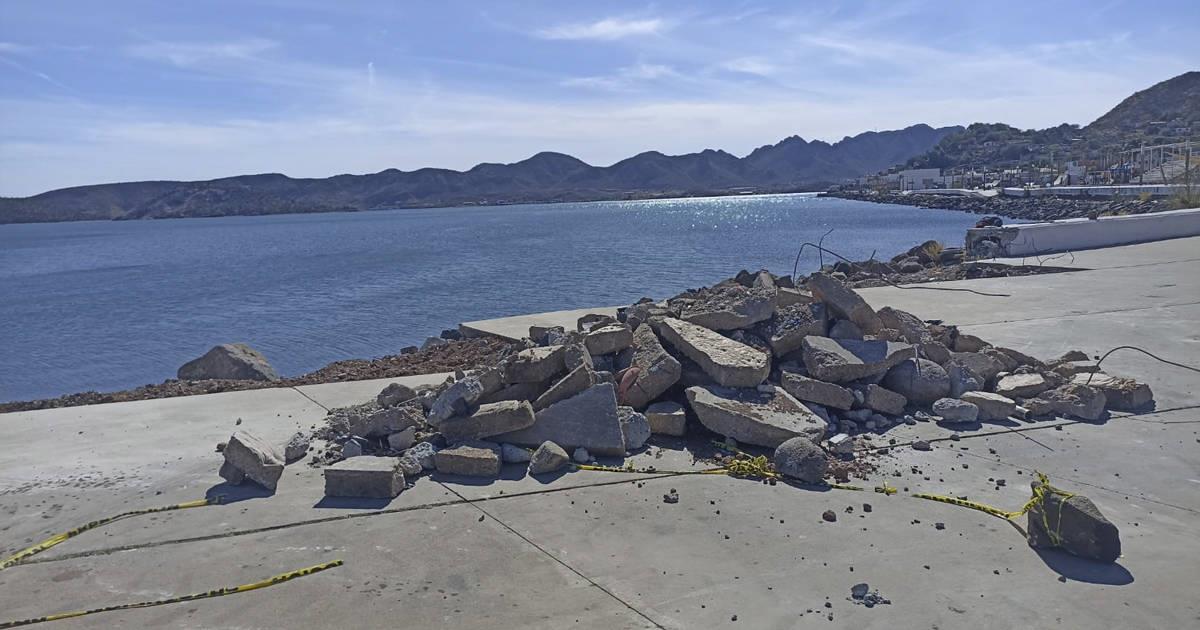 Inician labores de reparación en Malecón Turístico de Guaymas