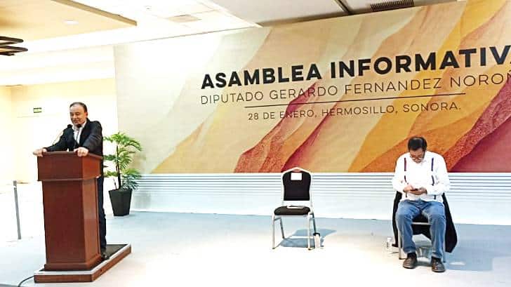 Diputado Fernández Noroña realiza asamblea en Sonora
