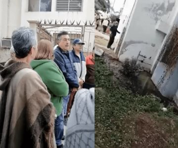 Mujer encara a Javier Lamarque por problemas de aguas negras en Cajeme