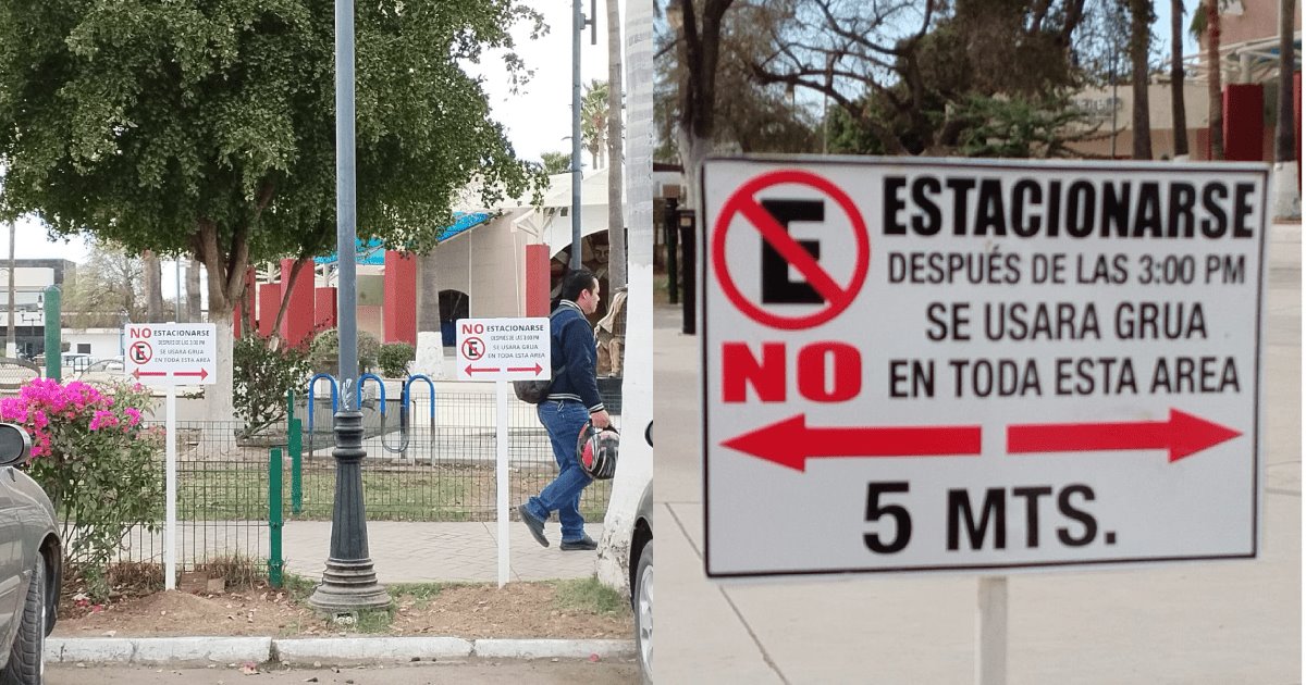Navojoa: Comerciantes prohíben estacionar en la Plaza 5 de Mayo
