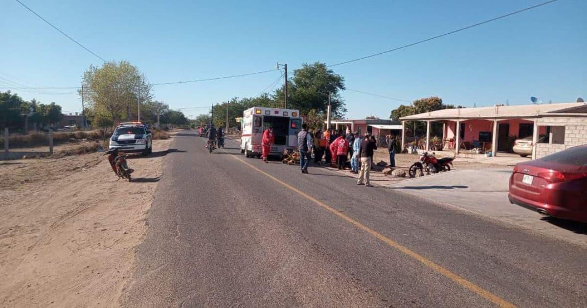 Motociclista atropella a menor en la Huatabampo-Yavaros