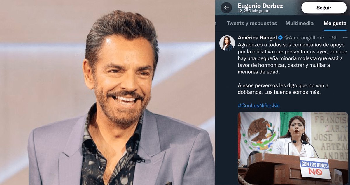 Señalan a Eugenio Derbez de transfóbico por polémica en Twitter