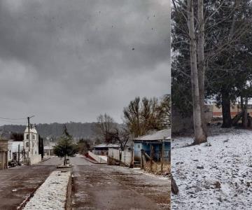 Reportan caída de nieve y agua nieve en regiones de Sonora