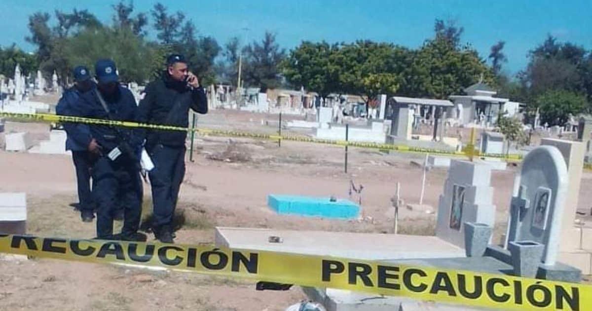 Encuentran a hombre sin vida entre tumbas de un panteón de Huatabampo