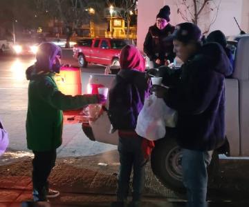 Resguardan del frío a indigentes en Nogales