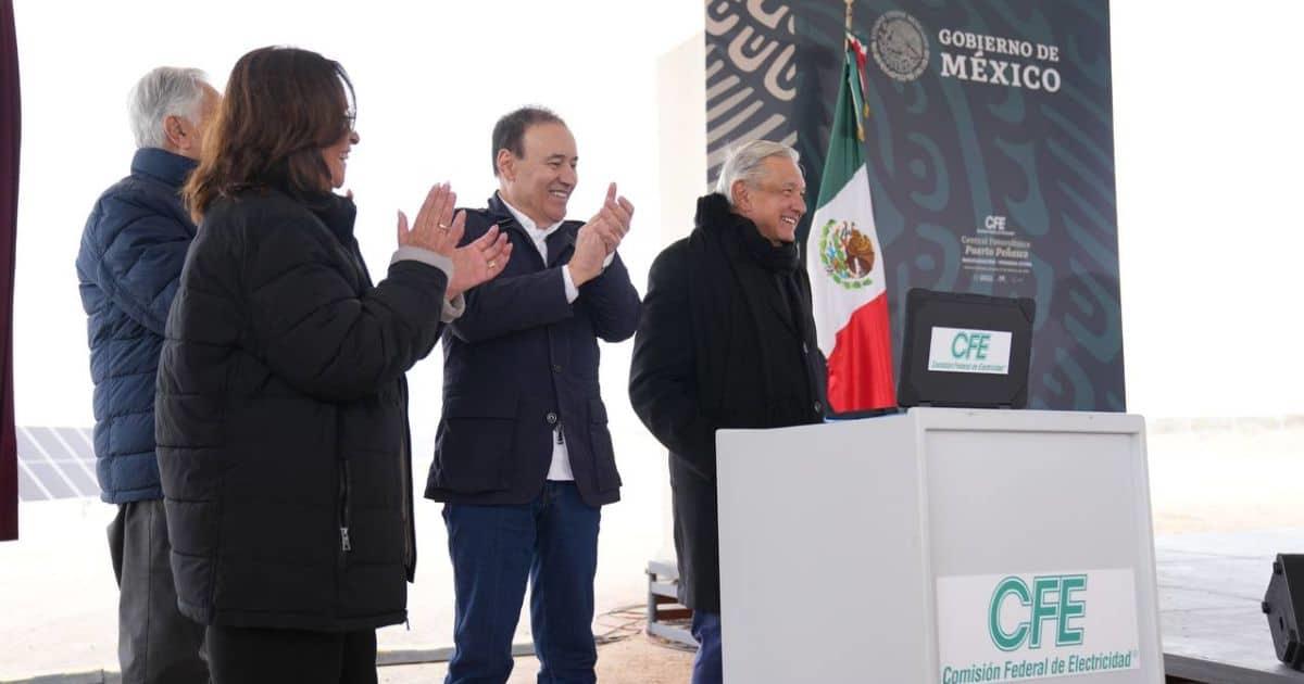 Inaugura AMLO primera fase de planta fotovoltáica en Puerto Peñasco