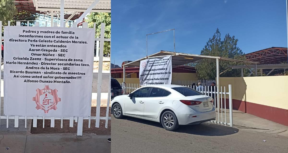 Guaymas: maestros de la Técnica #71 trabajan bajo protesta