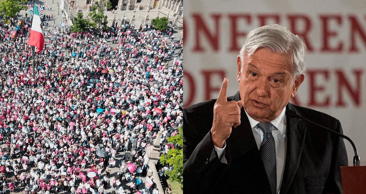 AMLO pasa lista y arremete contra marcha del INE