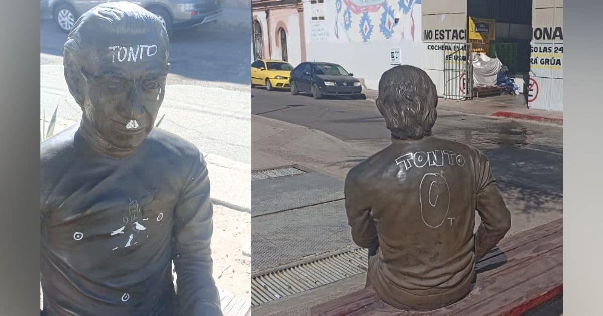 Estatua de Abigael Bohórquez es nuevamente vandalizada