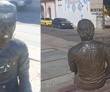 Estatua de Abigael Bohórquez es nuevamente vandalizada