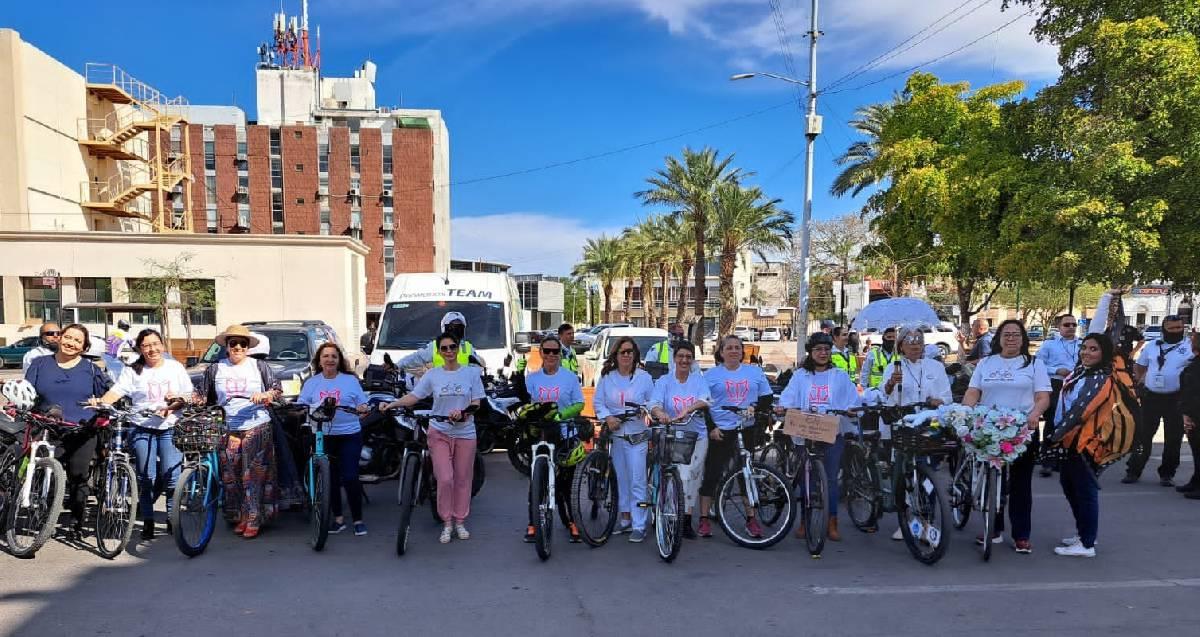 Colectivo de mujeres organizó la rodada Por la paz de las vialidades