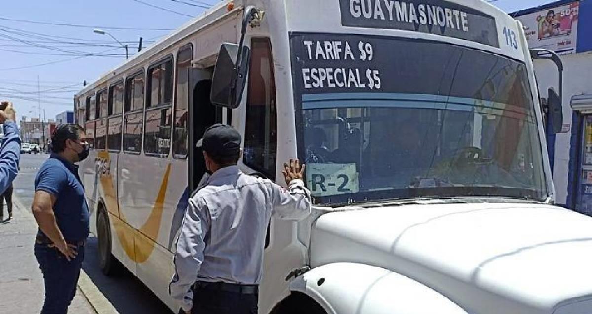 Protestan para que respeten precios de servicio urbano en Guaymas