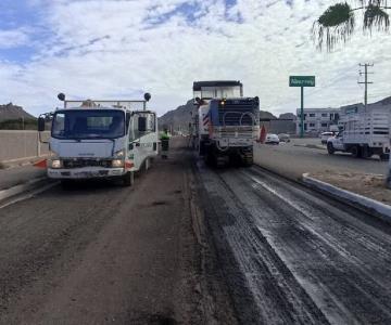 Aumenta el caos vial en calles de Guaymas por reparaciones