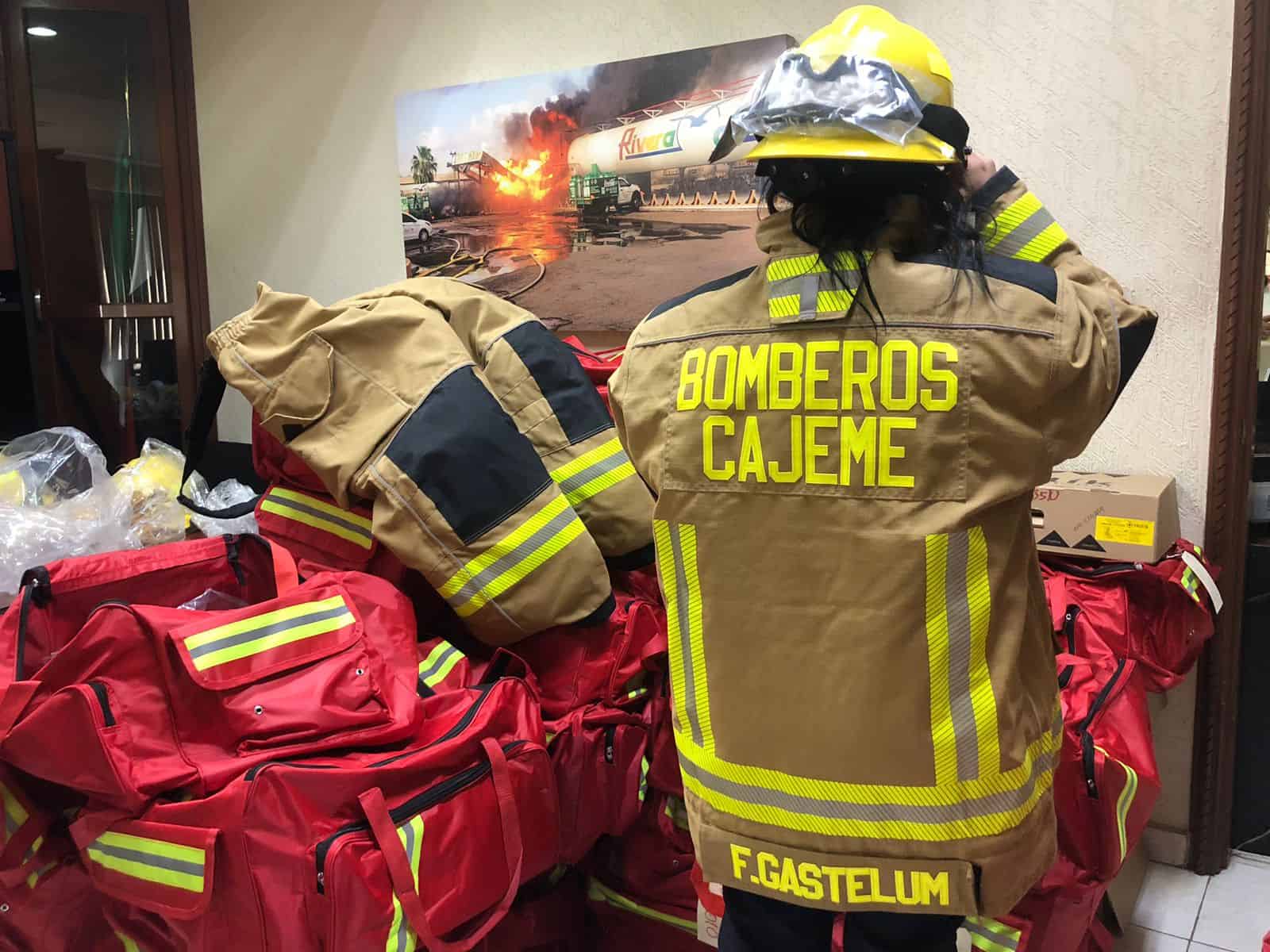 Bomberos de Cajeme reciben 50 equipos de seguridad