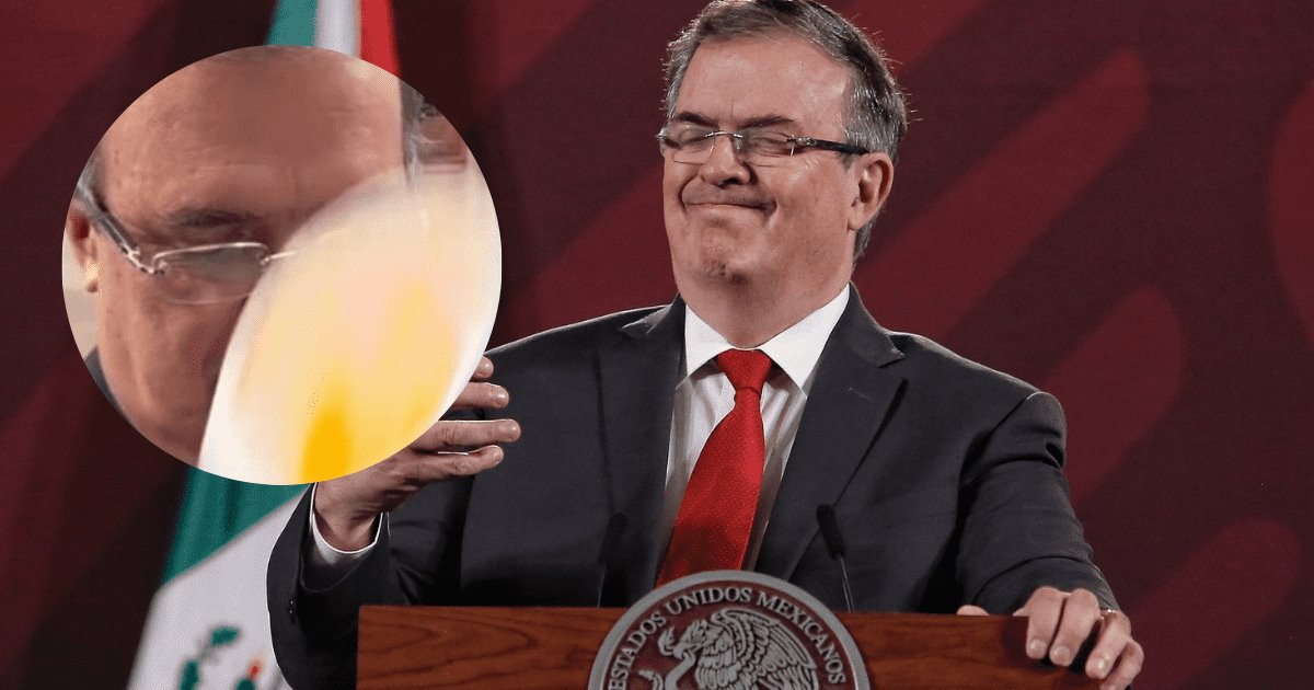 Marcelo Ebrard es agredido al salir del Palacio Nacional