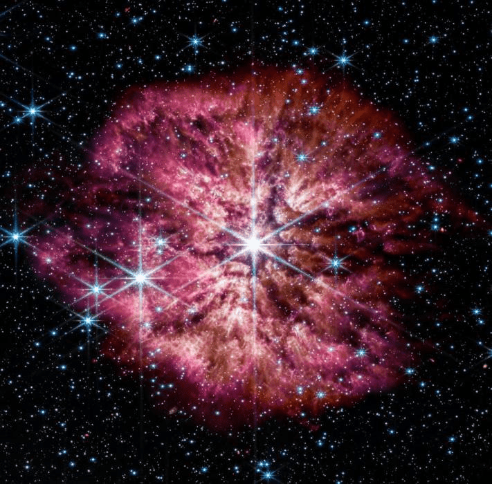 El telescopio James Webb caputuró la imagen de una estrella antes de morir