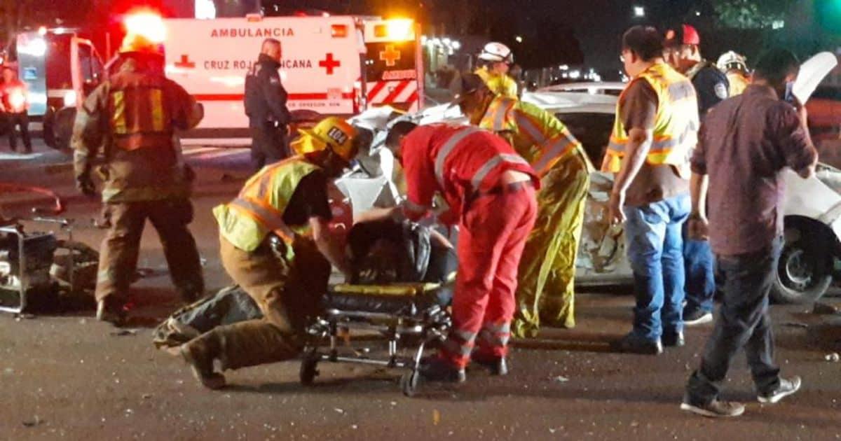 Mujer pierde la vida en fuerte choque en Ciudad Obregón