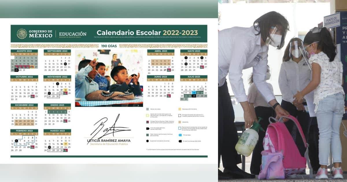 Conoce el calendario escolar SEC 2022-2023 de 190 días para Sonora