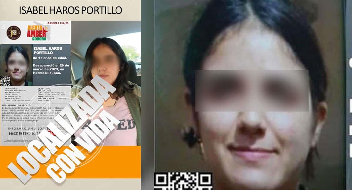 Localizan sana y salva a la joven Isabel Haros