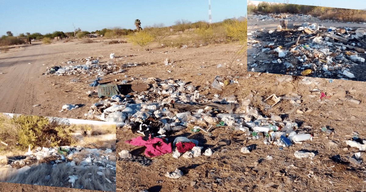 Municipio abandona en basura al Valle de Guaymas; un año sin recolección
