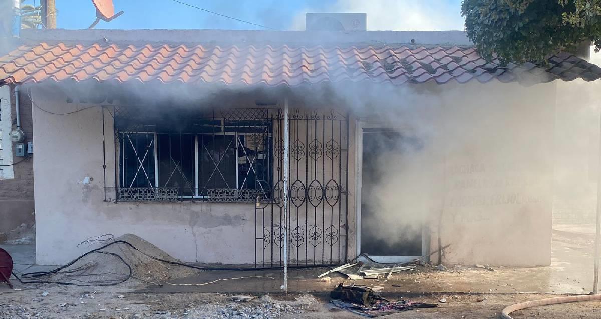 Mujer pierde la vida en incendio de su casa en Huatabampo