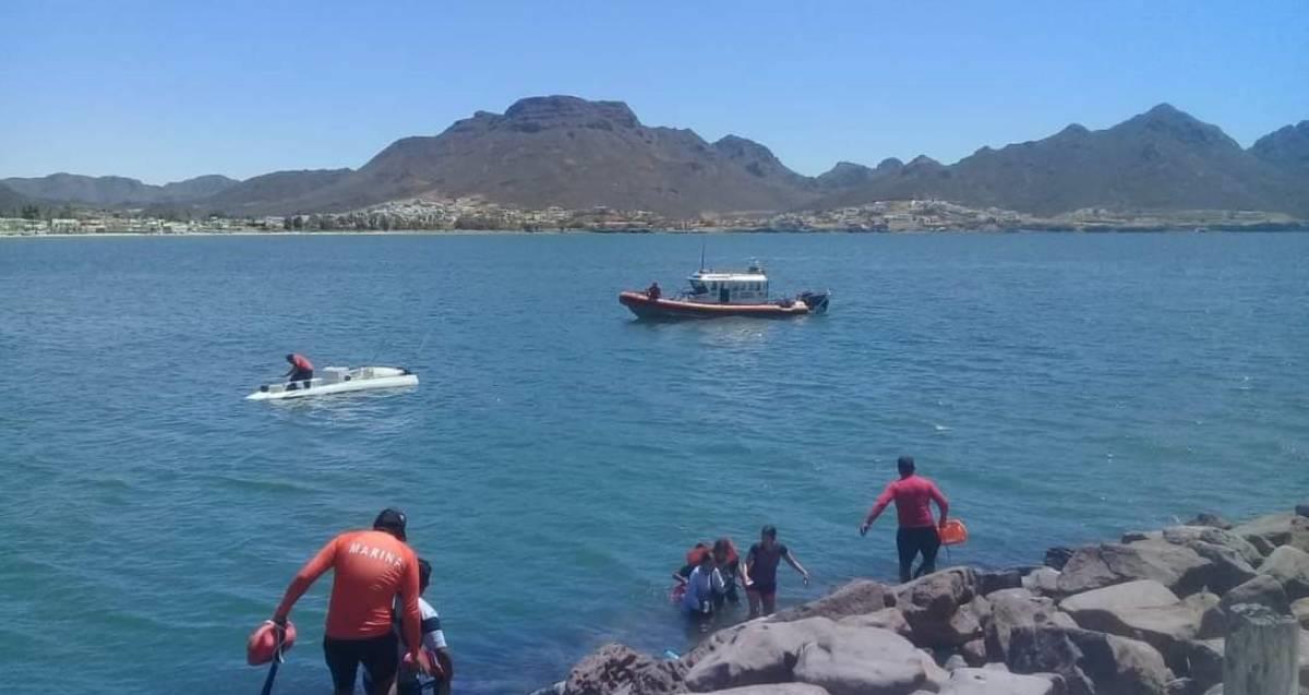 Marina rescata a 6 turistas en Guaymas