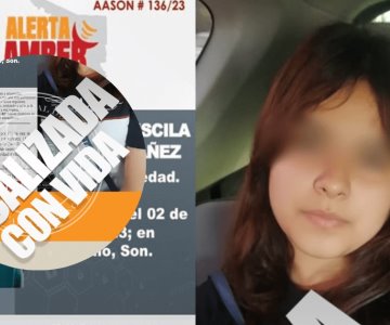 Encuentran con vida en Sinaloa a Ariadne; desactivan Alerta Amber Sonora