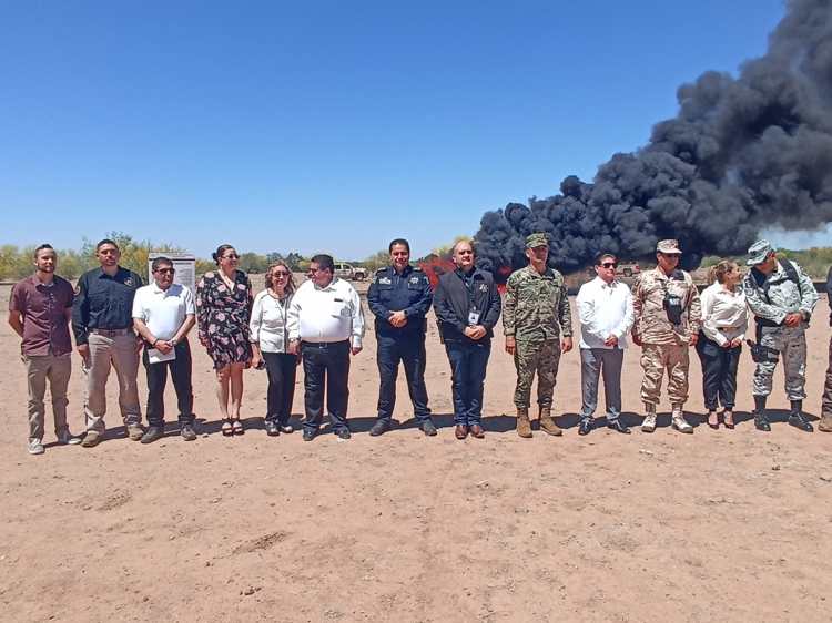 FGR destruye casi tres toneladas de droga asegurada en Sonora