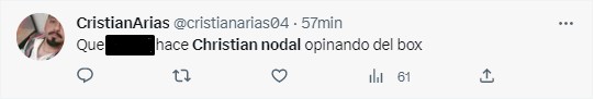 Christian Nodal se convierte en comentarista de box y así lo recibe Twitter