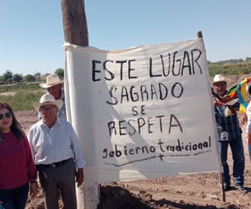 Etnia Yoreme-Mayo se manifiesta ante construcción en sus tierras