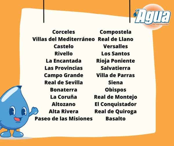 Estas colonias del poniente de Hermosillo se quedarán sin agua