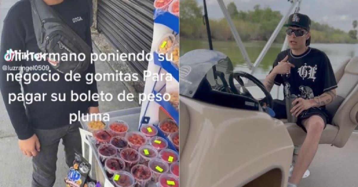 Niño vende gomitas para asistir a concierto de Peso Pluma