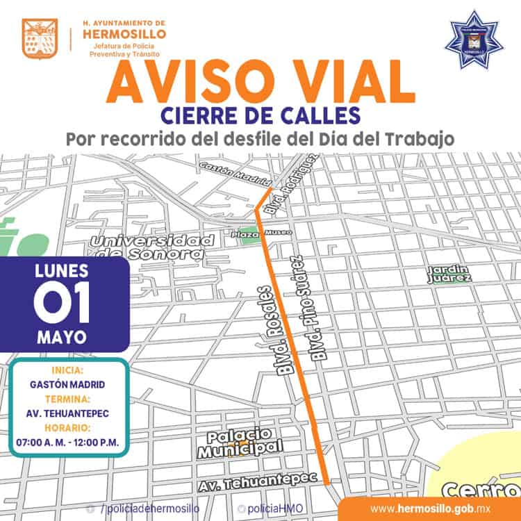 ¡Ojo! Este lunes cerrarán la circulación del bulevar Rodríguez y Rosales