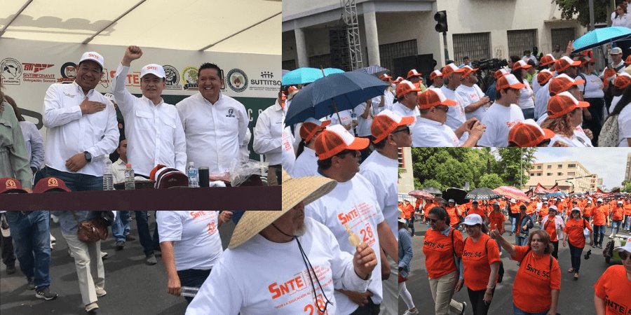 Se suman 20,000 sindicalizados al desfile del Día del Trabajo en Hermosillo