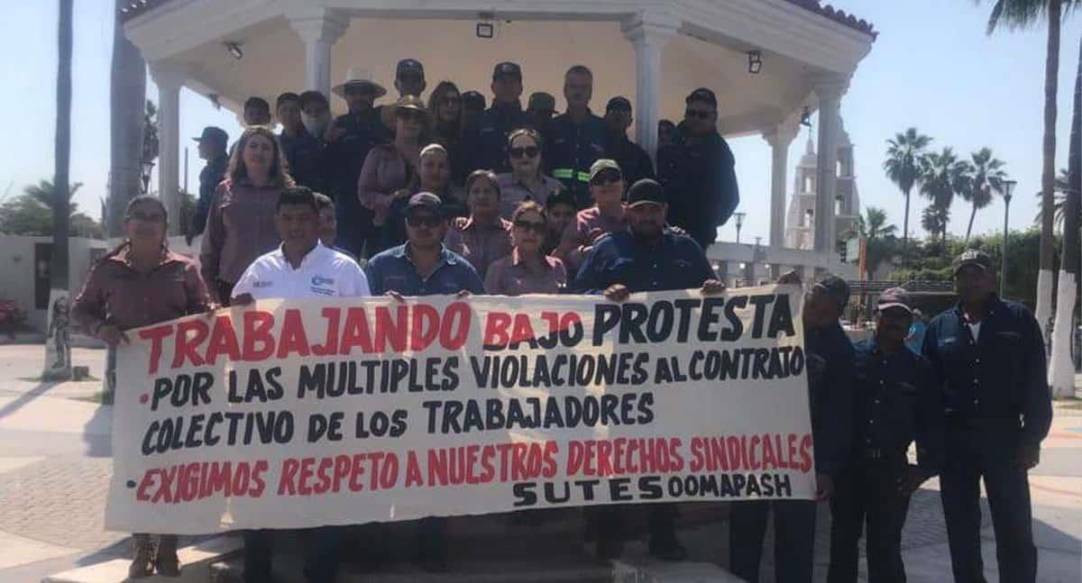 Trabajan bajo protesta en el organismo de operador de agua en Huatabampo