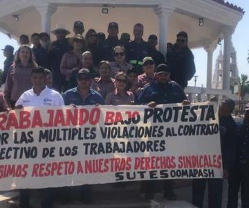Trabajan bajo protesta en el organismo de operador de agua en Huatabampo