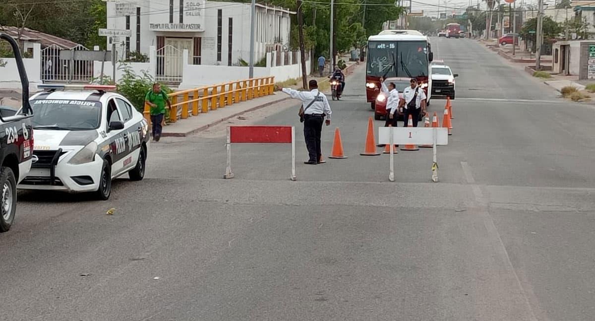 Piden a navojoenses tomar precauciones por cierre de vialidades