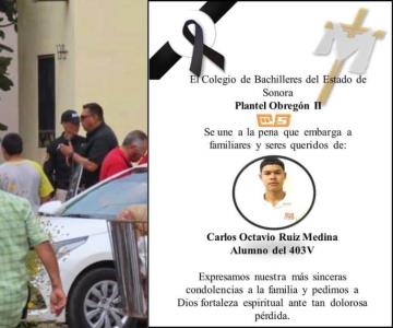 Maestros y alumnos se despiden de Carlos Octavio, menor fallecido en choque