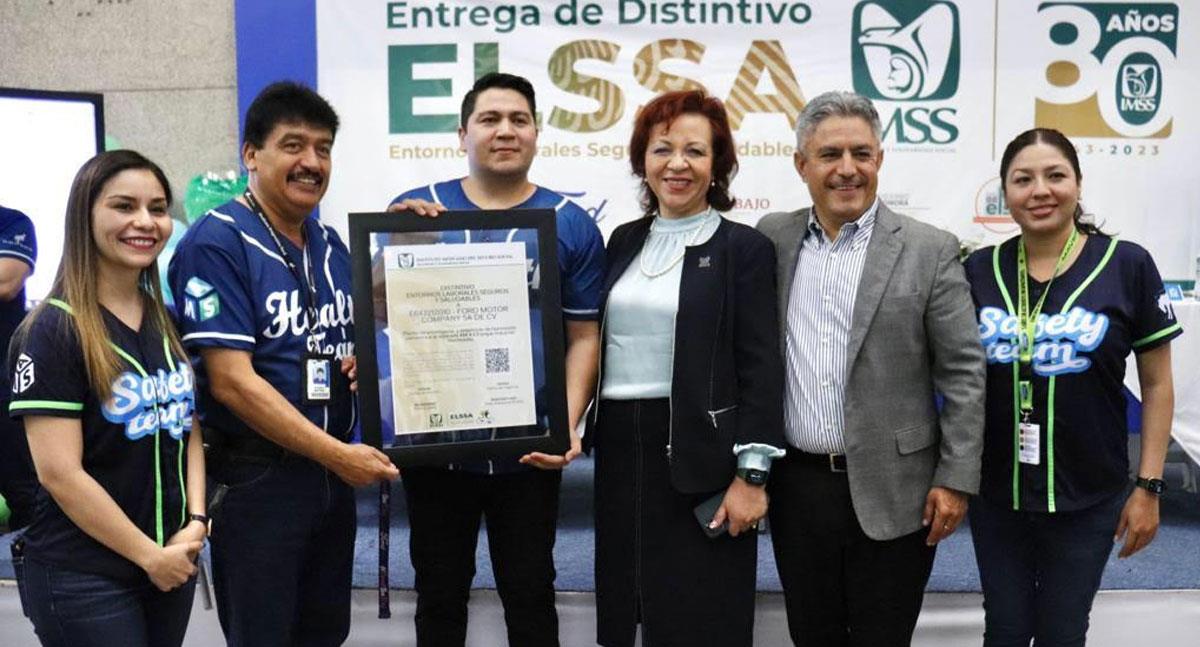 IMSS en Sonora entrega distintivo ELSSA a Planta Ford