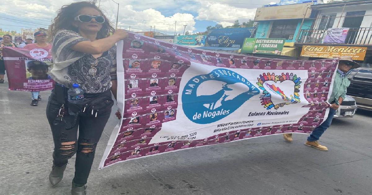 ¡No están solos!; marchan Madres Buscadoras de Nogales buscando apoyo
