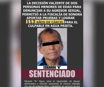 Sentencian a 113 años de cárcel para agresor sexual en Agua Prieta