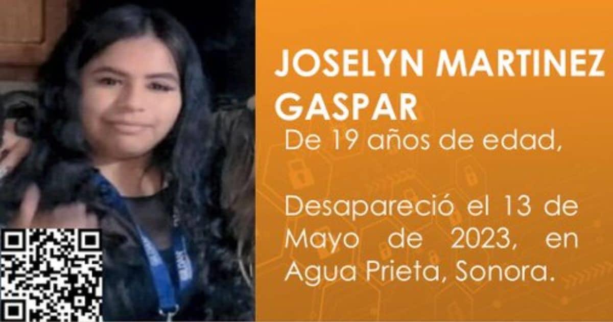 Buscan a Joselyn Martínez, joven desaparecida en Agua Prieta