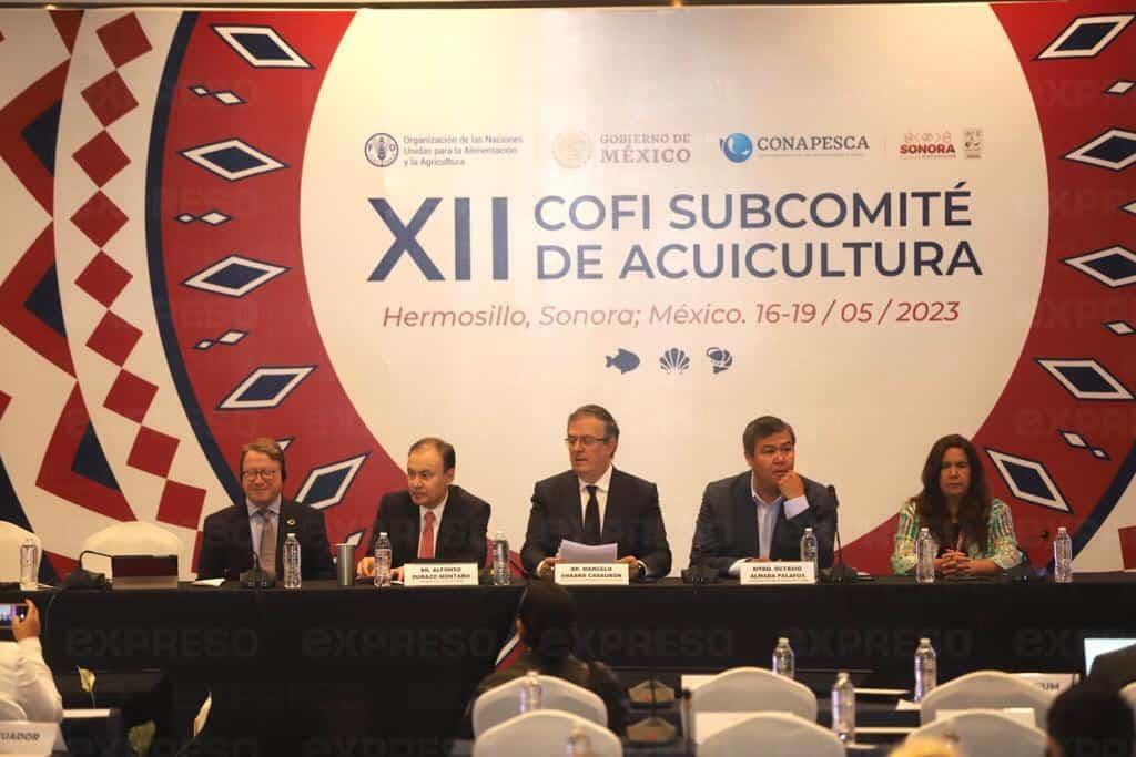 Alfonso Durazo y Marcelo Ebrard en 12a Sesión del Subcomité de Acuicultura